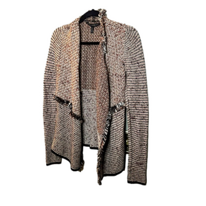 White House black market xs sweater cardigan frayed edge